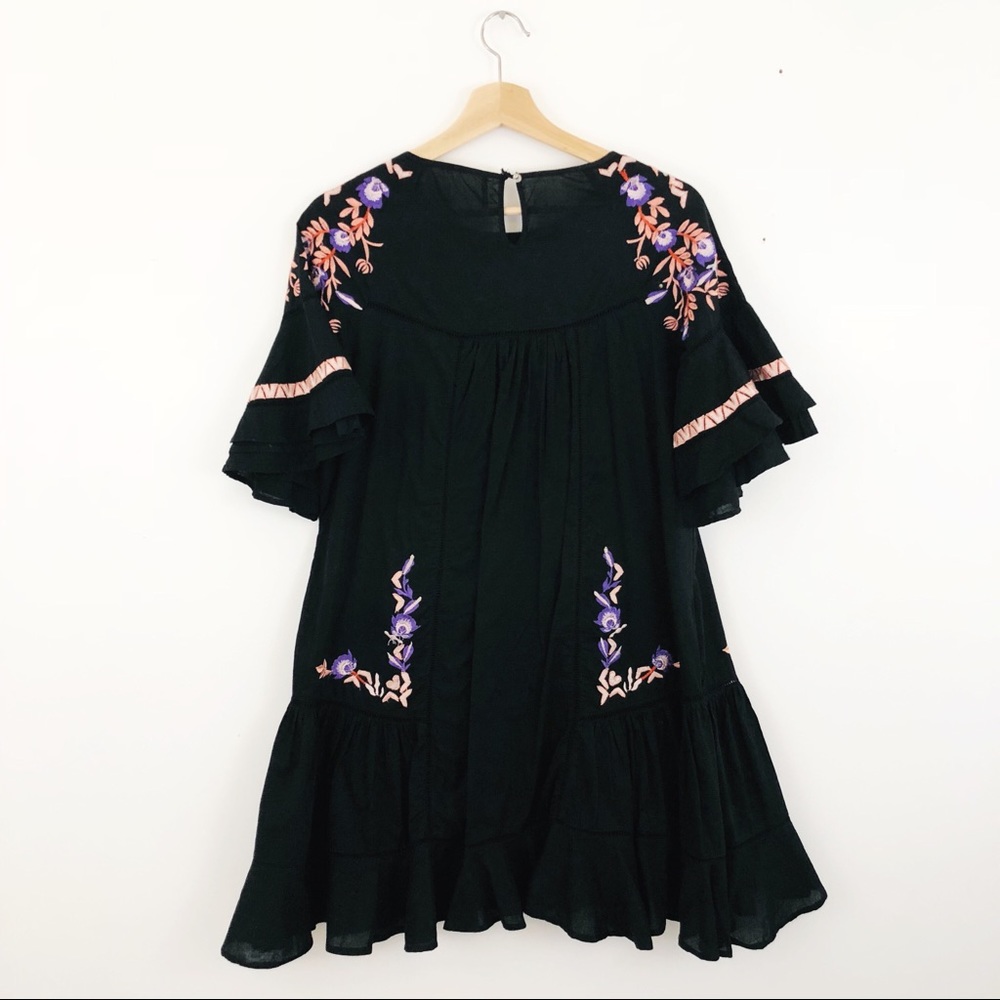 NWOT Free People Pavlo Ruffle Embroidered Dress - Picture 5 of 8